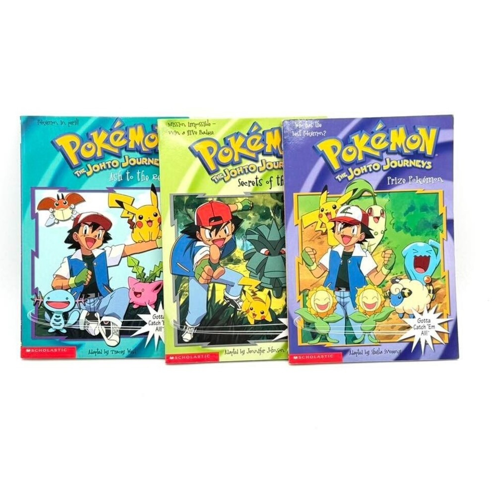 Lot of 3 Pokemon Books Scholastic Paperback 2001 Original Pokémon #23 #24 #25